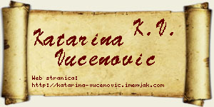 Katarina Vučenović vizit kartica